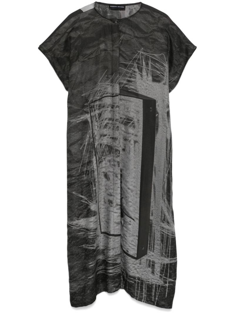 Barbara Bologna graphic-print midi dress - Grey von Barbara Bologna