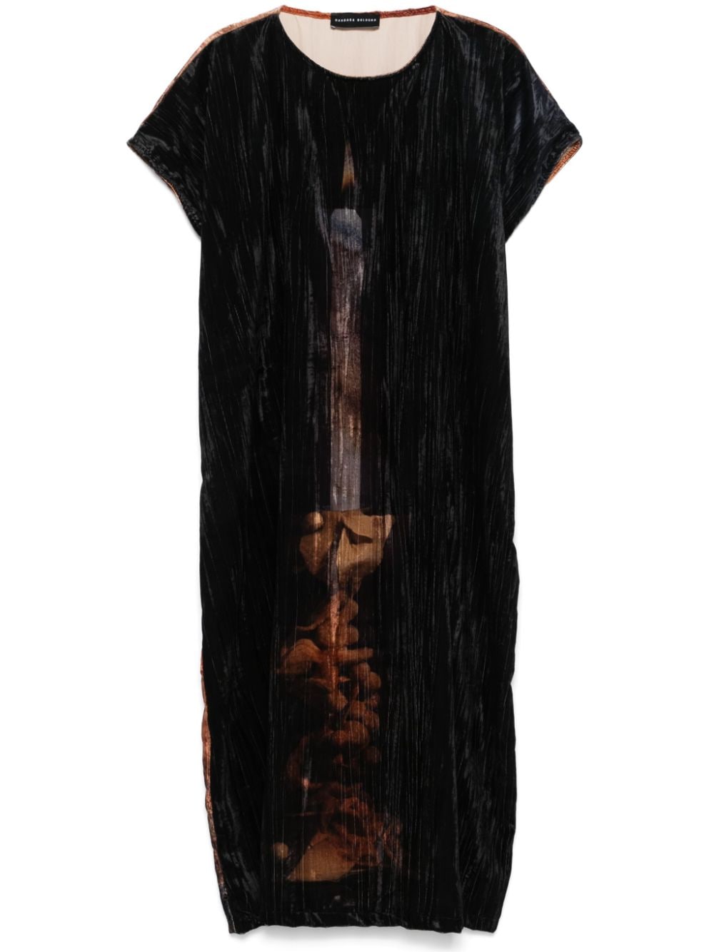 Barbara Bologna velvet midi dress - Black