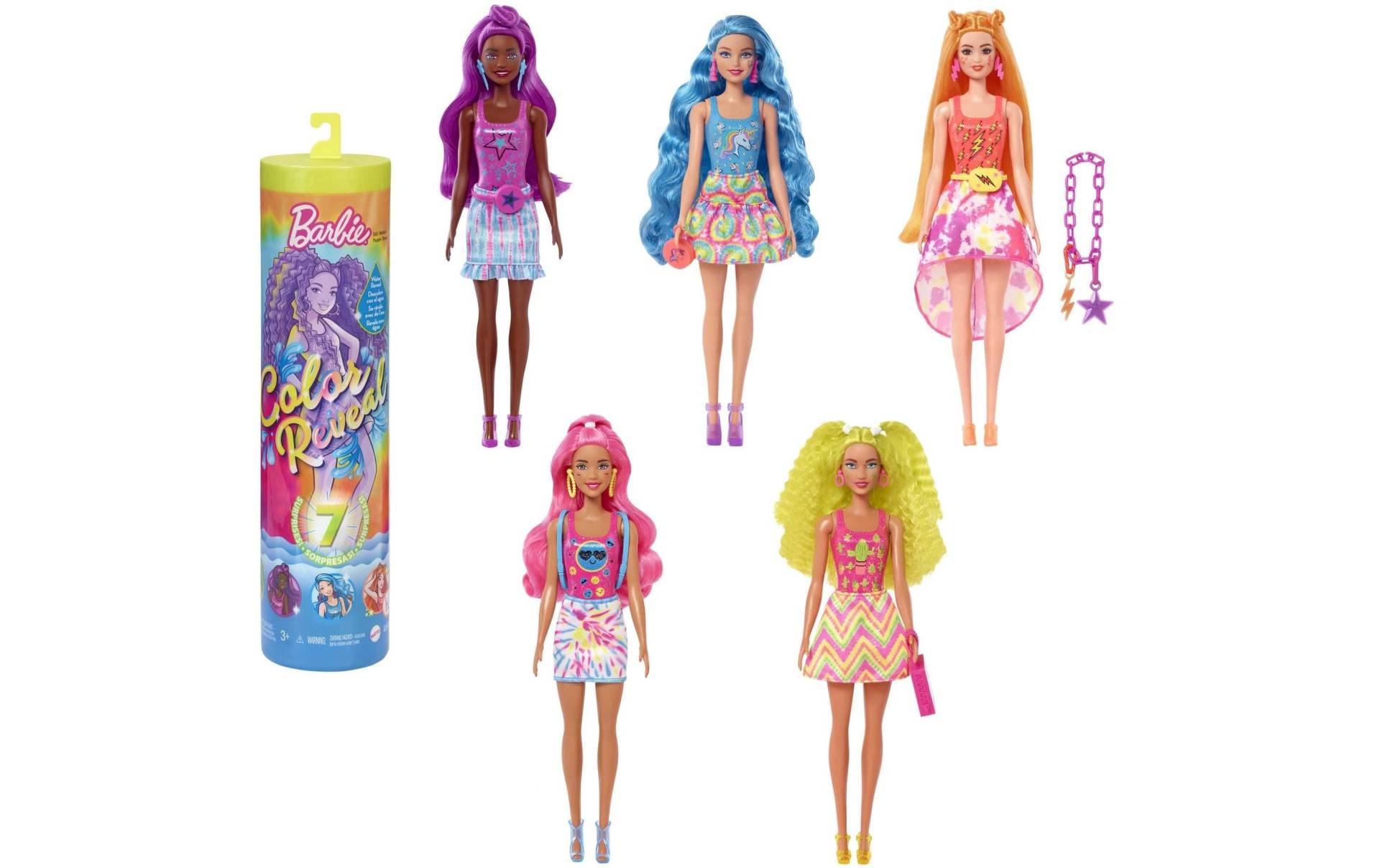 Barbie Anziehpuppe »Barbie Color Reveal Neon Tie-Dye« von Barbie