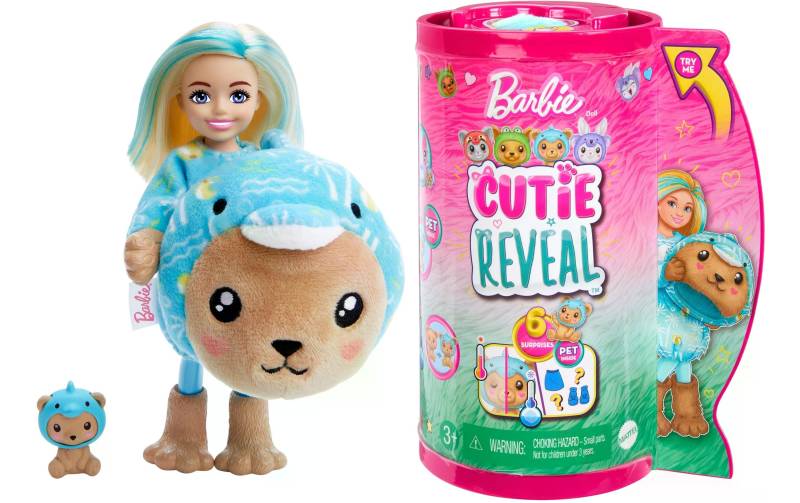 Barbie Anziehpuppe »Barbie Cutie Reveal Chelsea – Teddy Dolphin« von Barbie