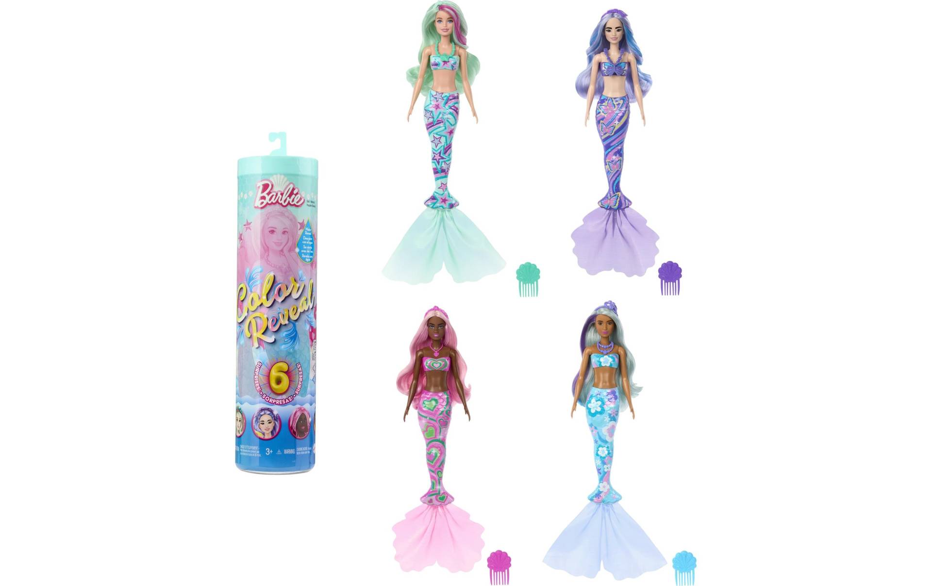 Barbie Anziehpuppe »Color Reveal Deep Sea Mermaids assortiert« von Barbie