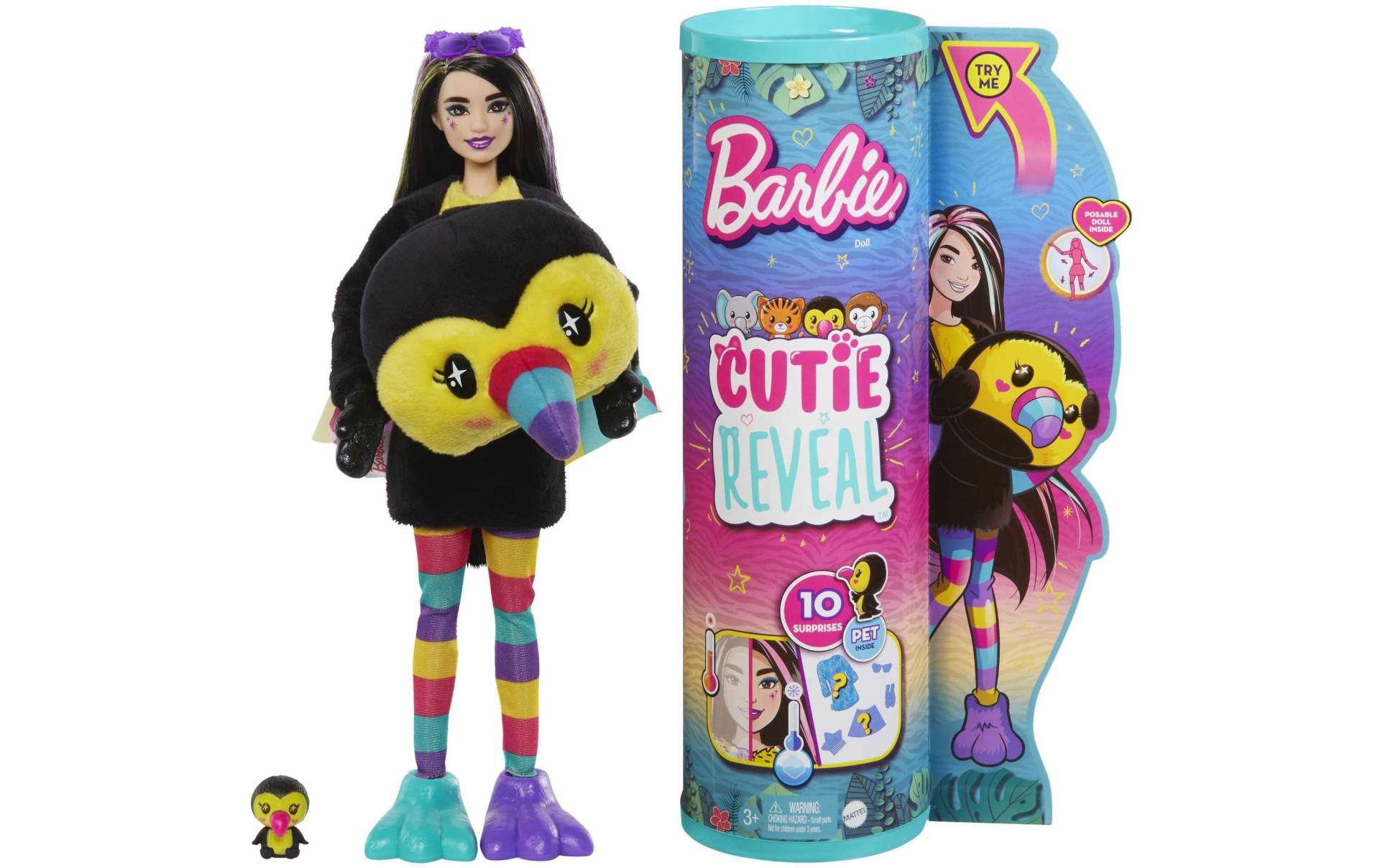 Barbie Anziehpuppe »Cutie Reveal Barbie Jungle Series Toucan« von Barbie