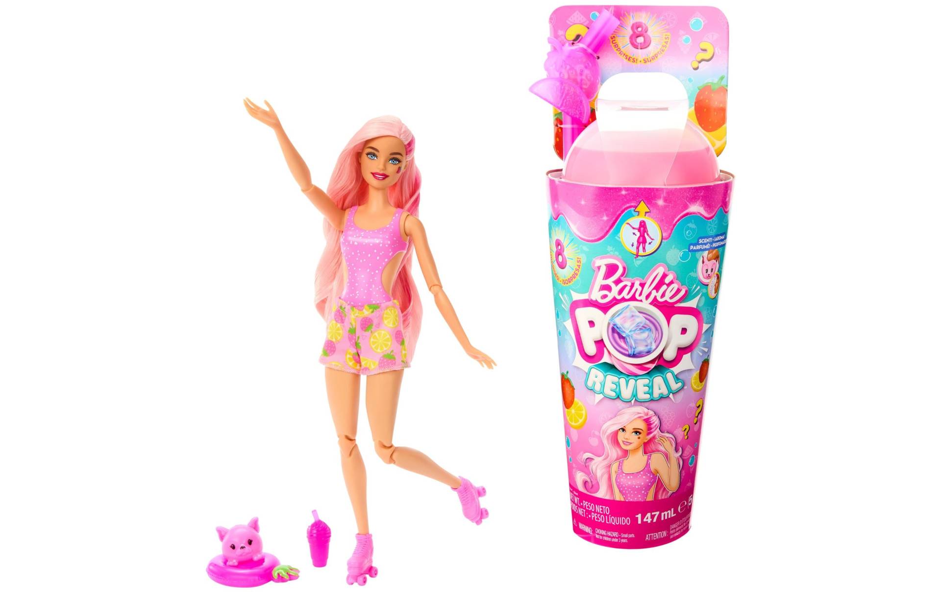 Barbie Anziehpuppe »Pop! Reveal Barbie Erdbeerlimonade« von Barbie