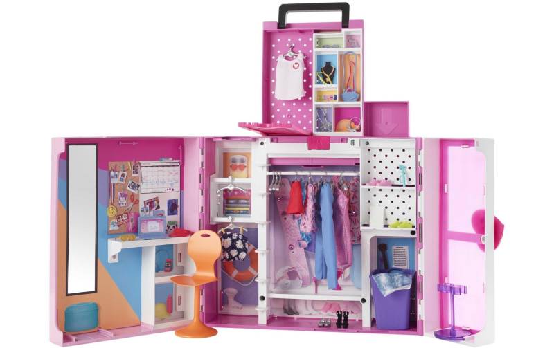 Barbie Puppenhaus »Zubehör Traumkleiderschrank mit Moden & Accessoires« von Barbie