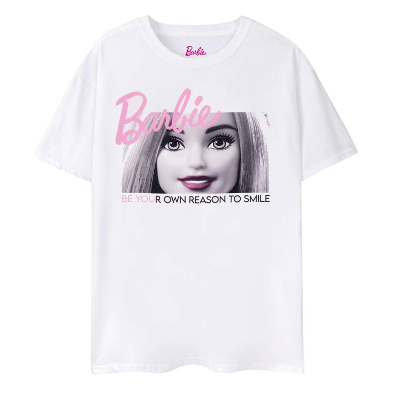 Be Your Own Reason To Smile Tshirt Kurzärmlig Damen Weiss 3XL von Barbie