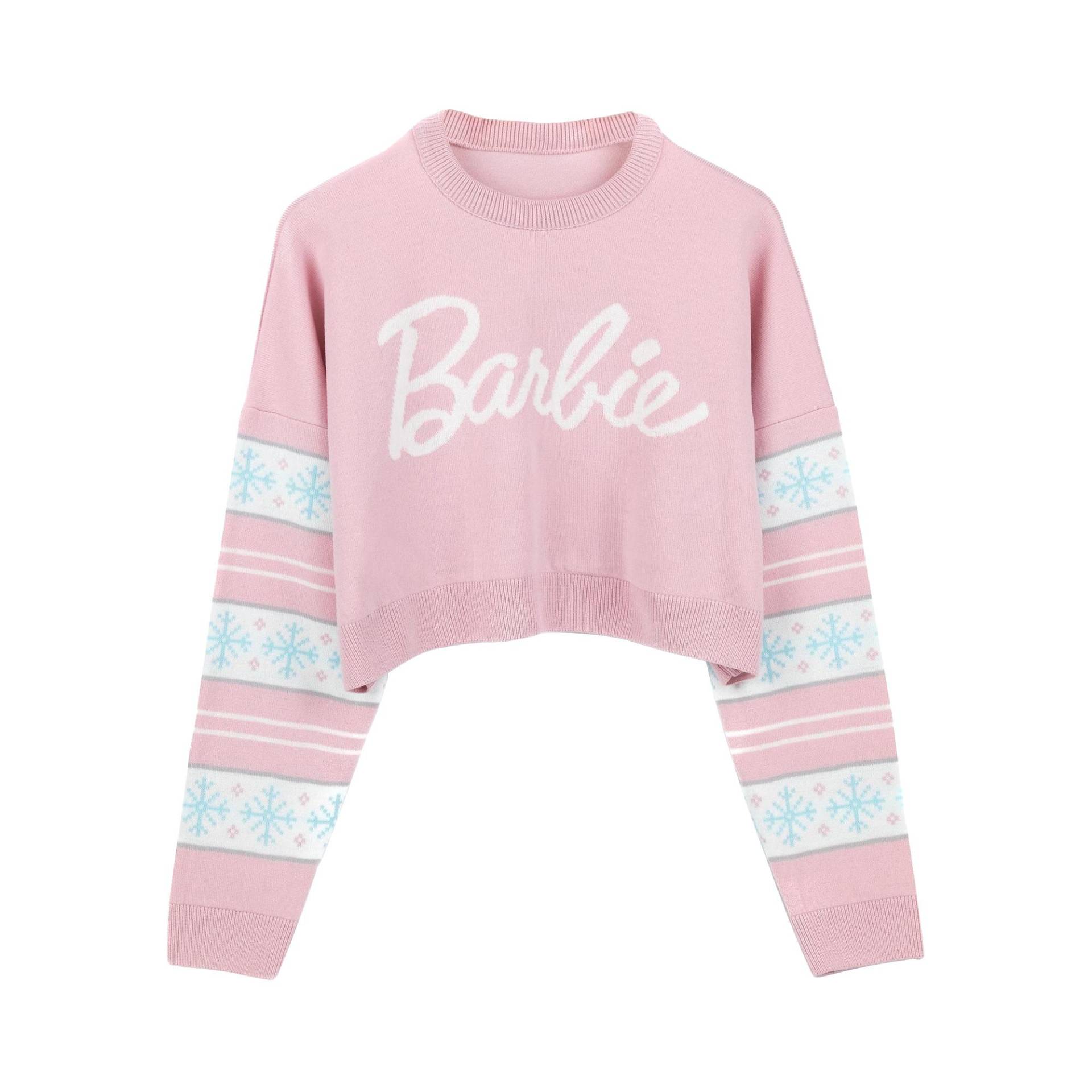 Barbie - Pullover kurz geschnitten, für Damen, Pink, Größe XL von Barbie