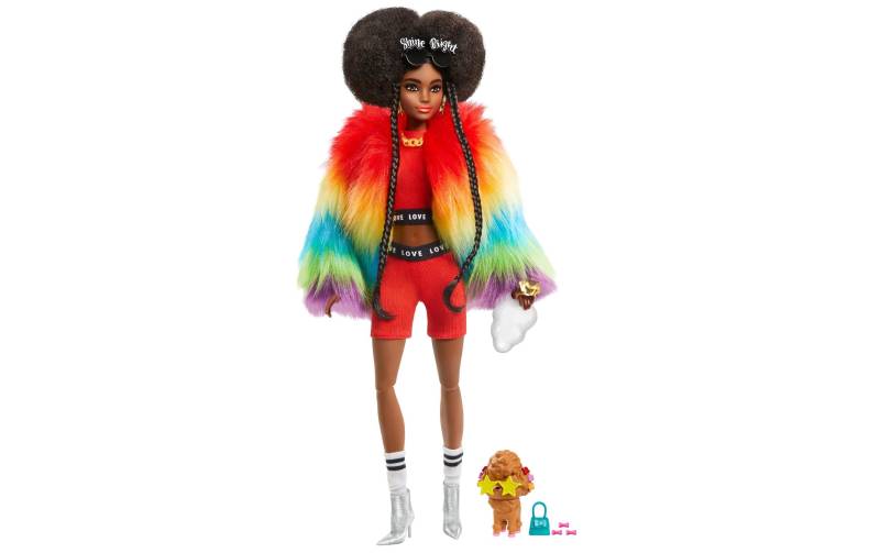 Barbie Spielfigur »Extra mit Afro und Regenbogen-Jacke« von Barbie