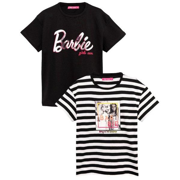 Barbie - TShirt (2erPack), 128, Schwarz von Barbie