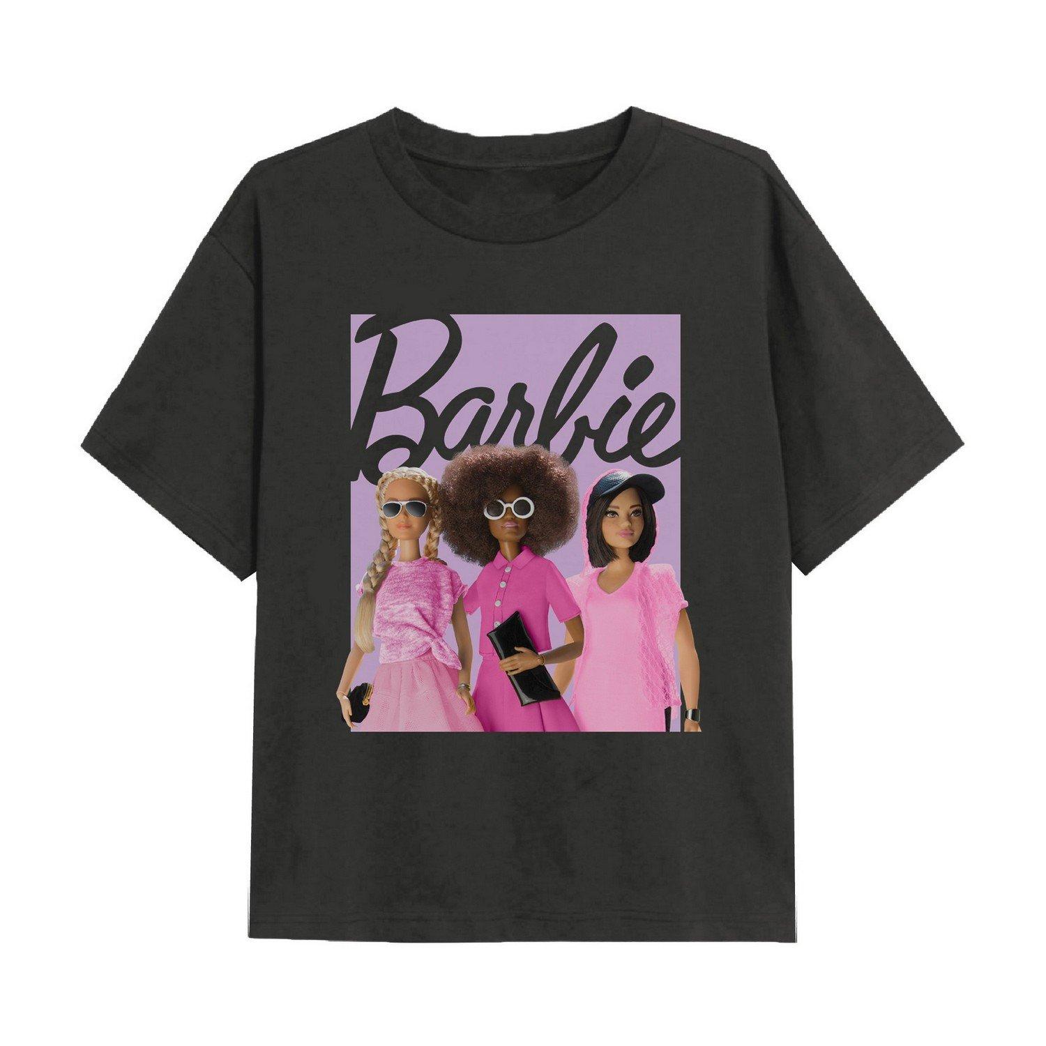 & Friends Tshirt Mädchen Charcoal Black 158 von Barbie