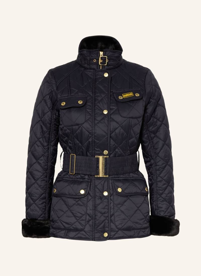 Barbour International Steppjacke Internation Polarquilt Mit Kunstfell schwarz von Barbour International