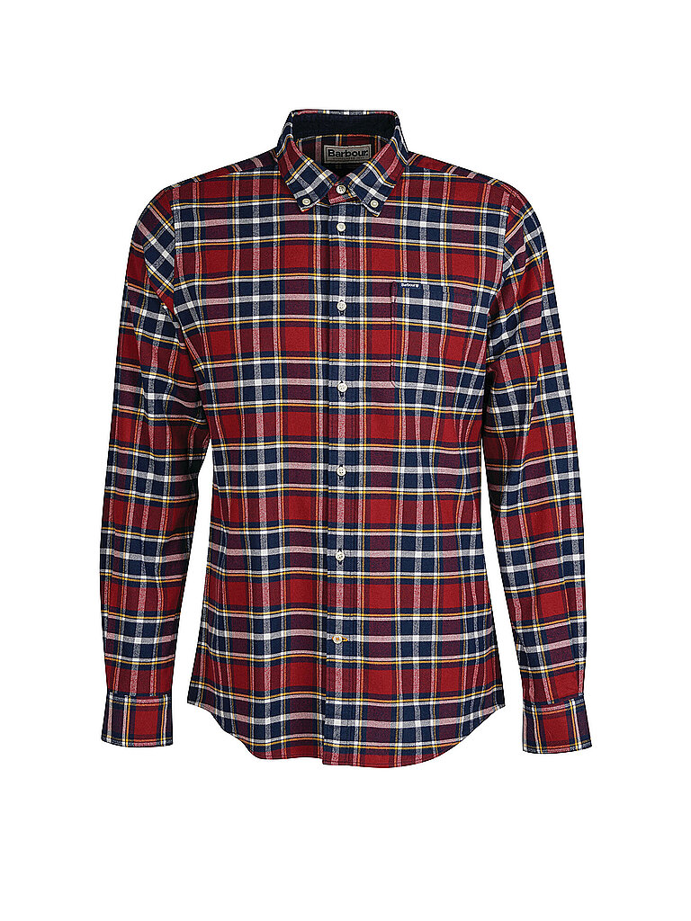 BARBOUR Flanellhemd Slim Fit BEDSOM rot | L von Barbour