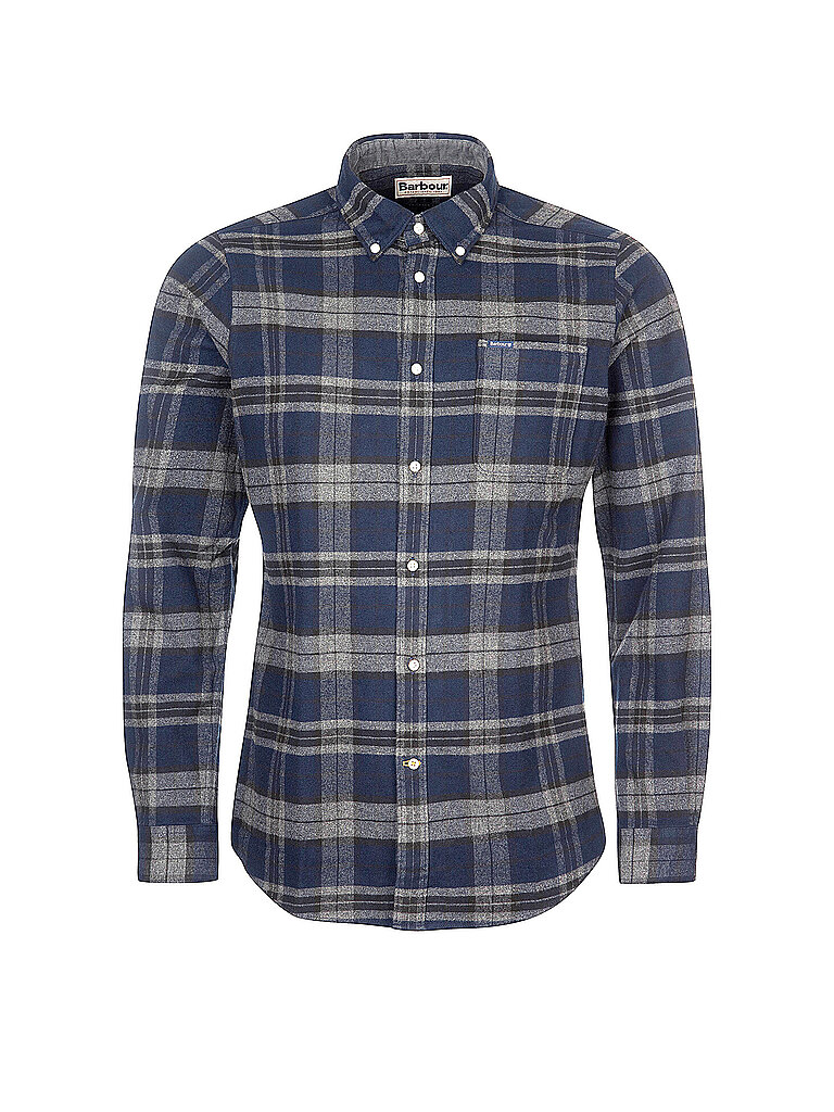 BARBOUR Flanellhemd Slim Fit  grau | L von Barbour