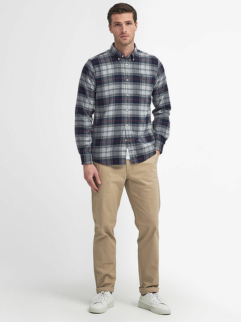 BARBOUR Hemd KYELOCH grau | S von Barbour