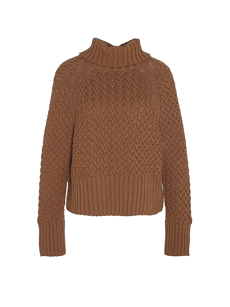 BARBOUR Rollkragenpullover MALTON camel | 34 von Barbour