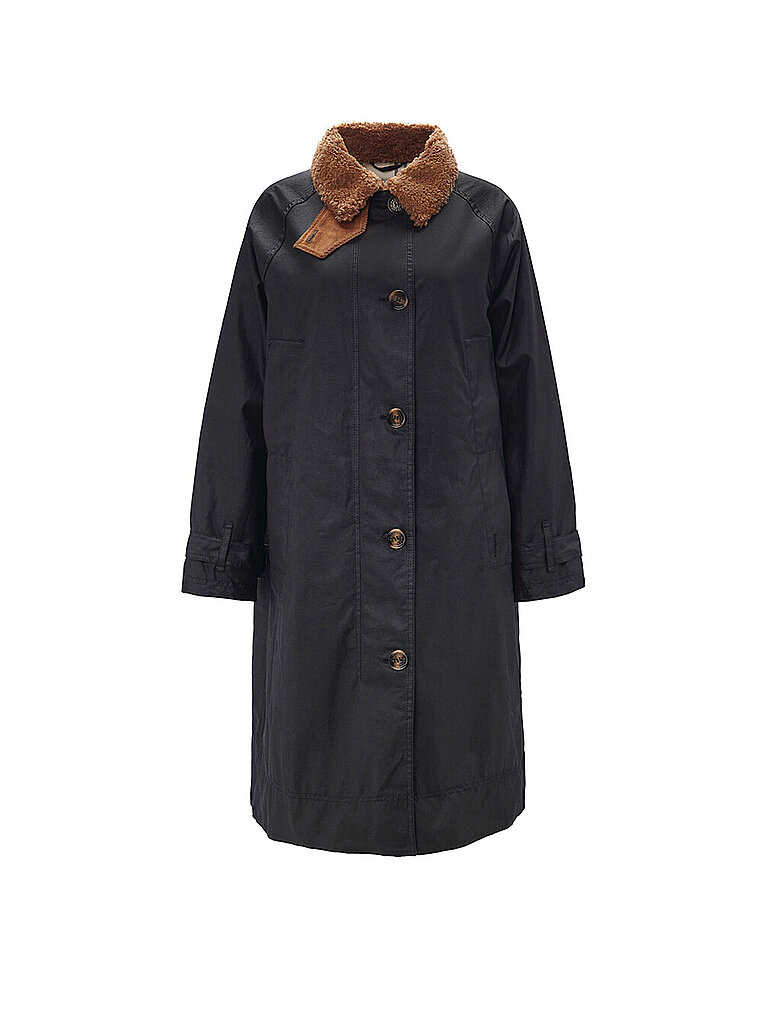 BARBOUR Trenchcoat MALALA WAX schwarz | 40 von Barbour