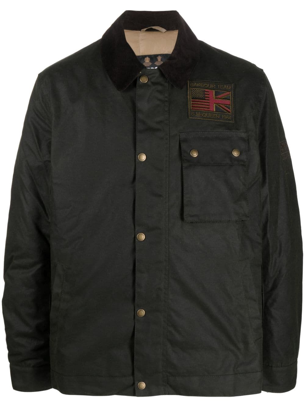 Barbour B.Intl Steve McQueen wax jacket - Green von Barbour