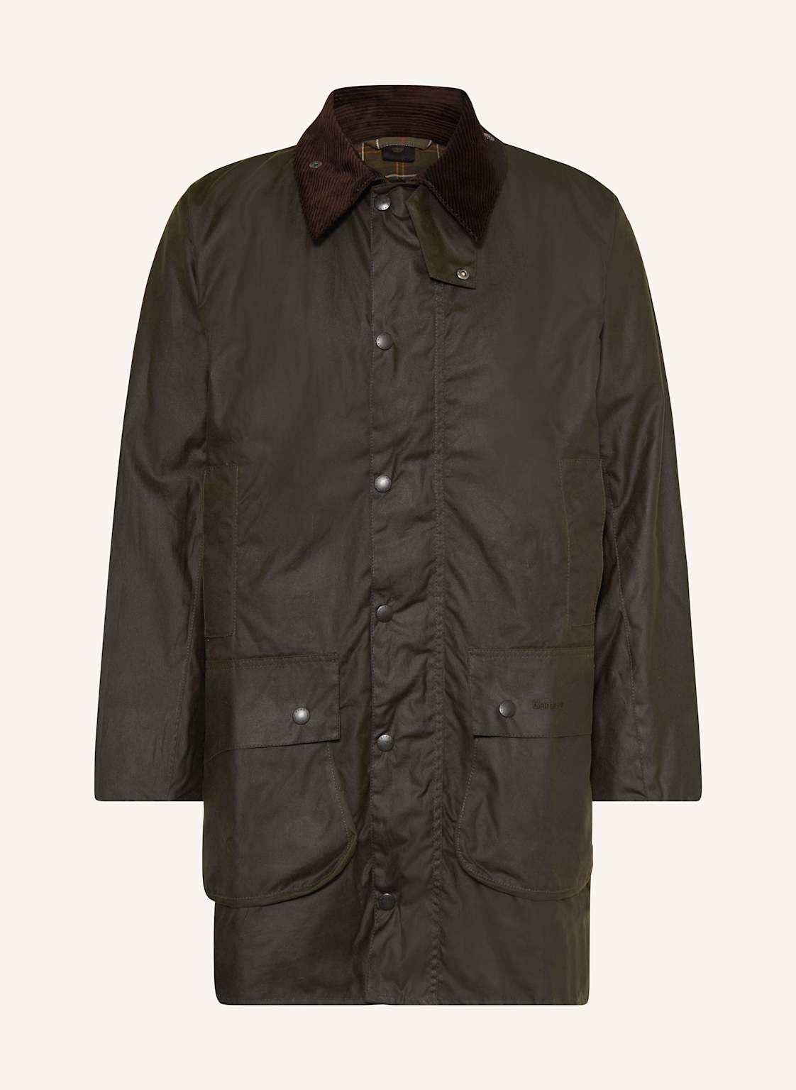 Barbour Fieldjacket Border Wax gruen von Barbour