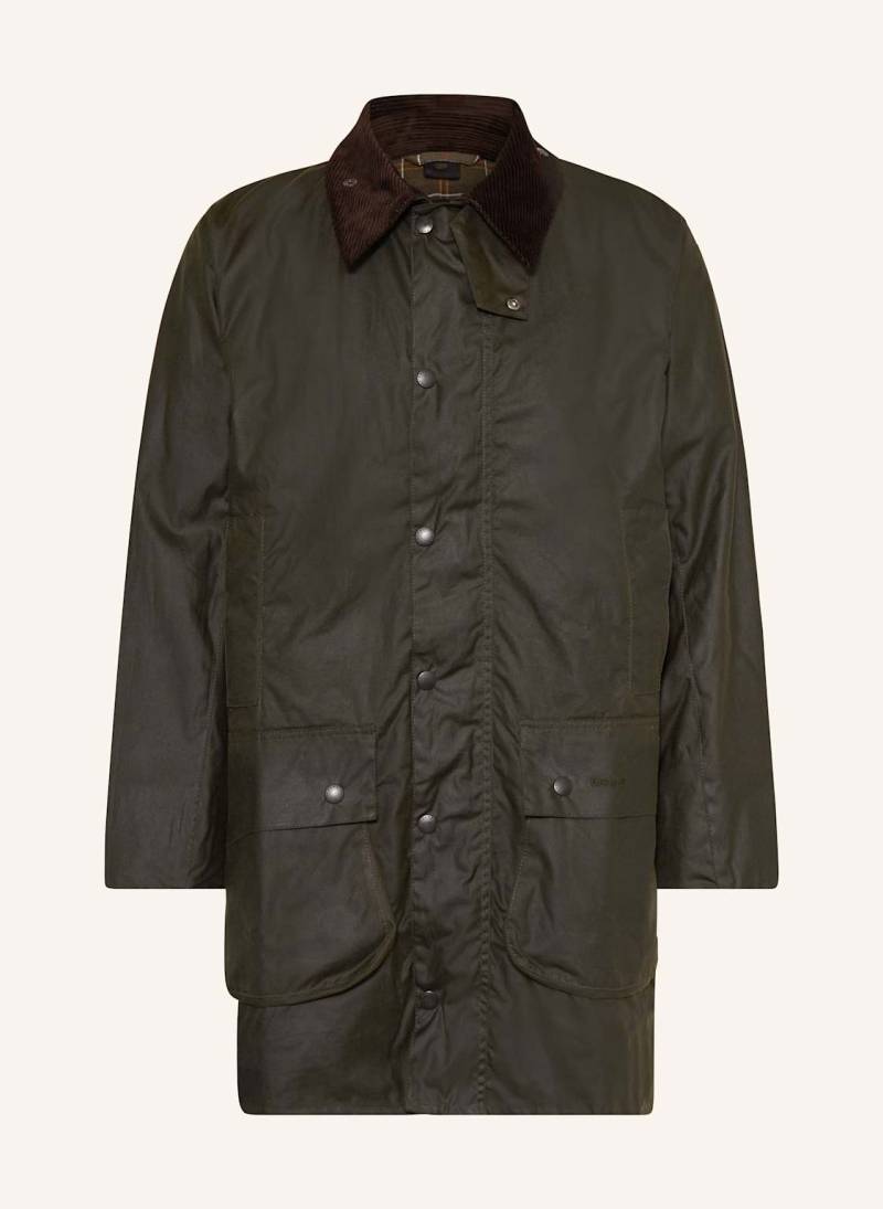 Barbour Fieldjacket Border Wax gruen von Barbour