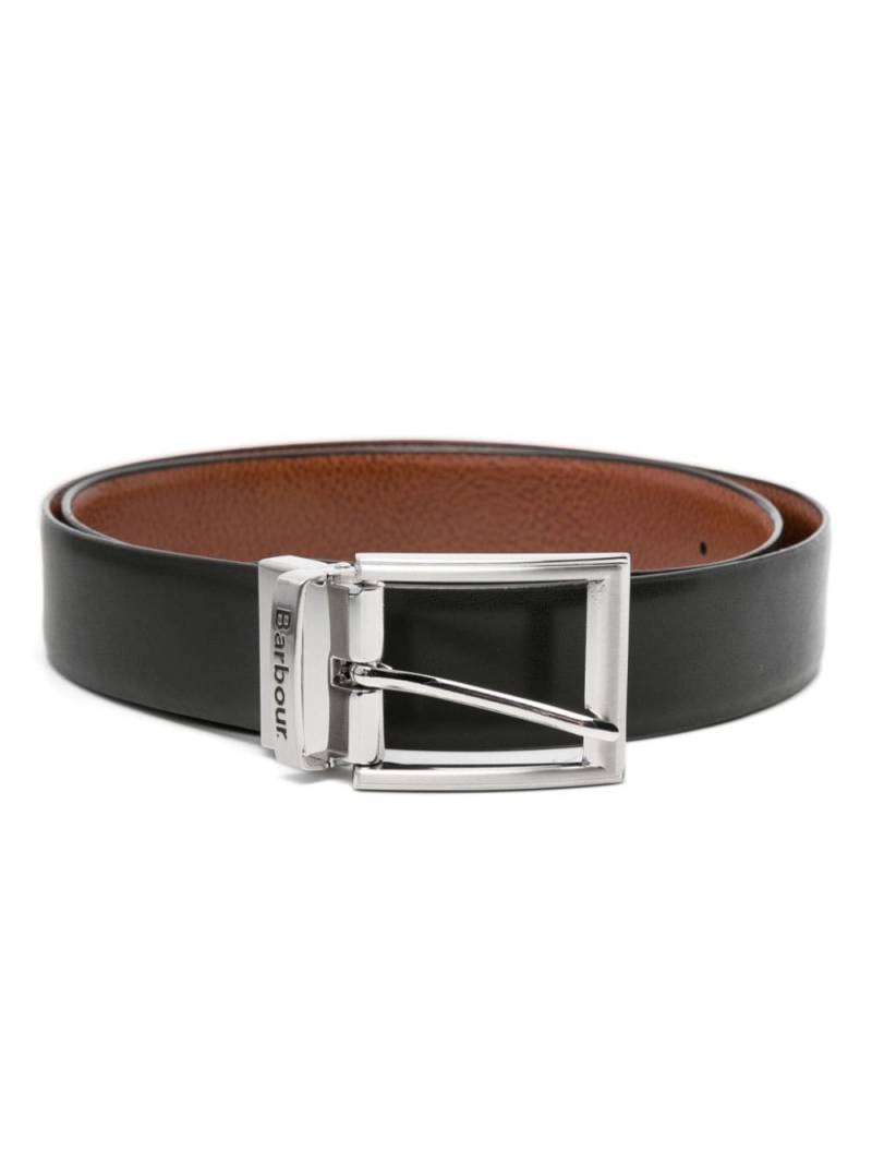 Barbour Fife reversible leather belt - Black von Barbour