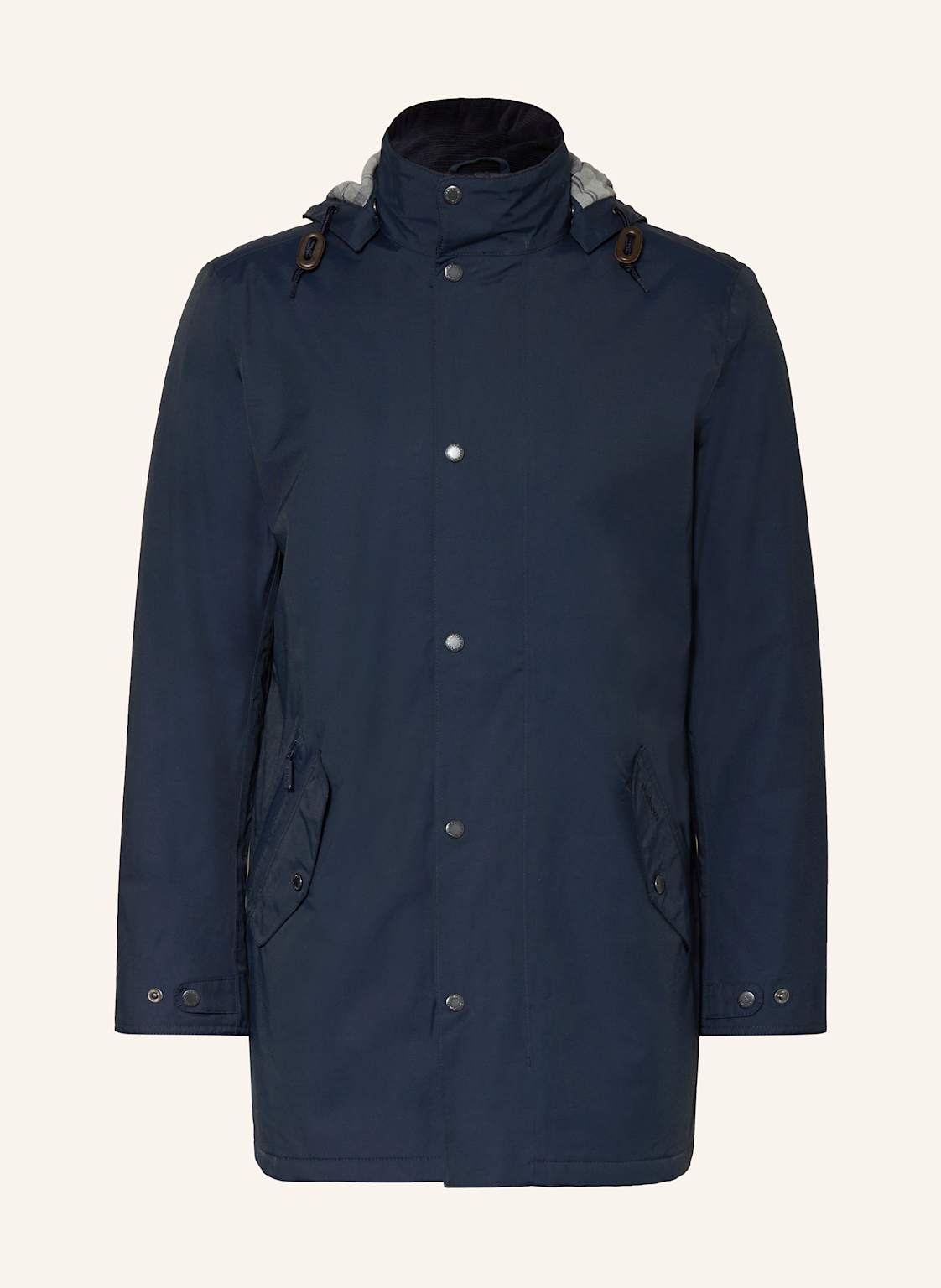 Barbour Regenjacke Mac Mit Abnehmbarer Kapuze blau von Barbour