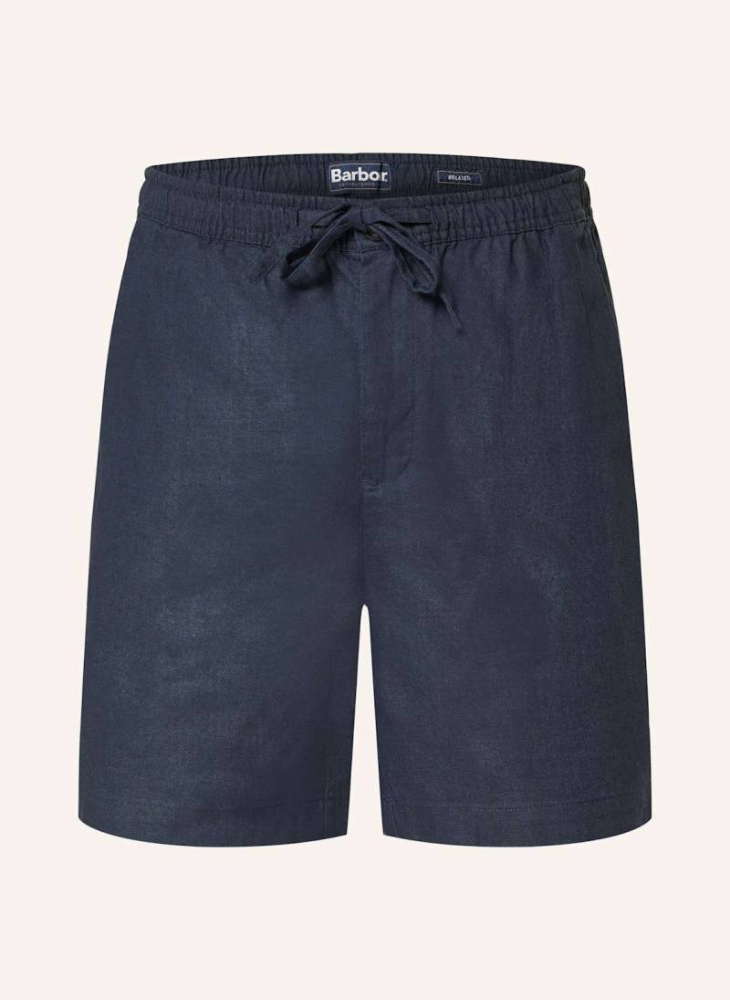 Barbour Shorts Mit Leinen blau von Barbour