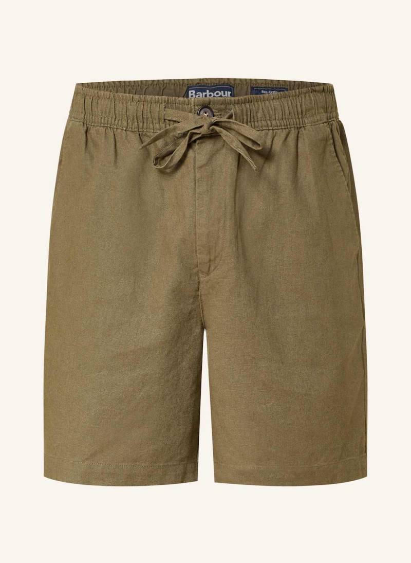 Barbour Shorts Mit Leinen gruen von Barbour