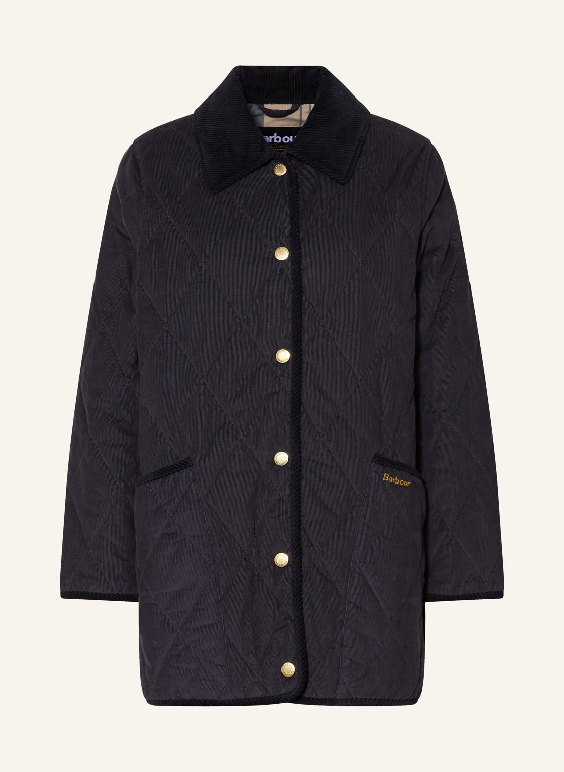 Barbour Steppjacke Cornelia Aus Cord blau Barbour Steppjacke Cornelia Aus Cord blau von Barbour