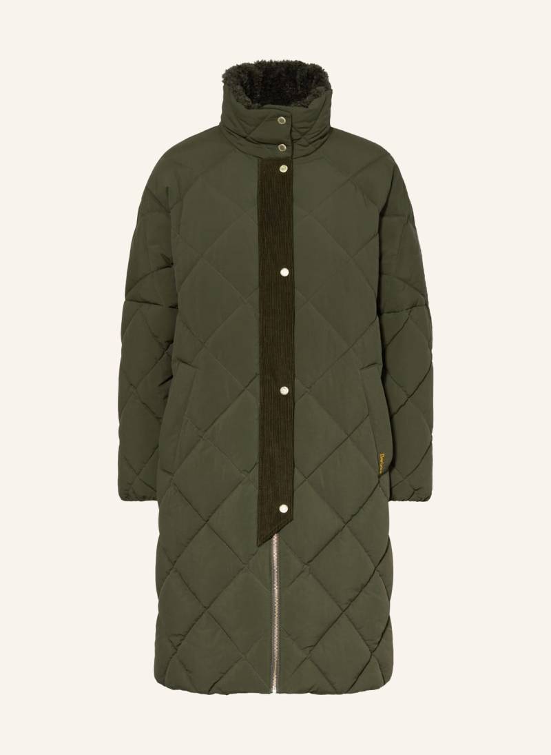 Barbour Steppmantel Bearnie Mit Teddyfell gruen von Barbour