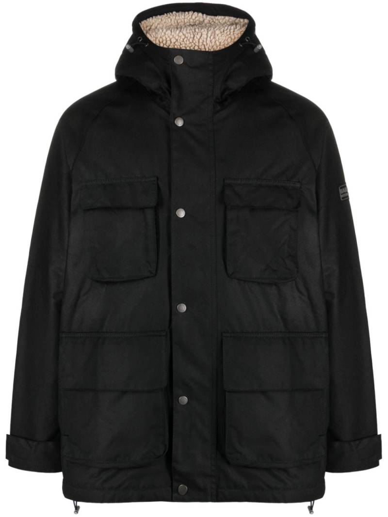 Barbour Tantallon waxed hooded jacket - Black von Barbour