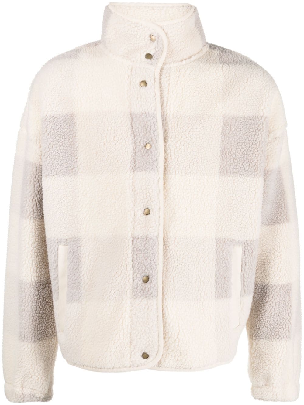 Barbour check-print fleece jacket - Neutrals von Barbour