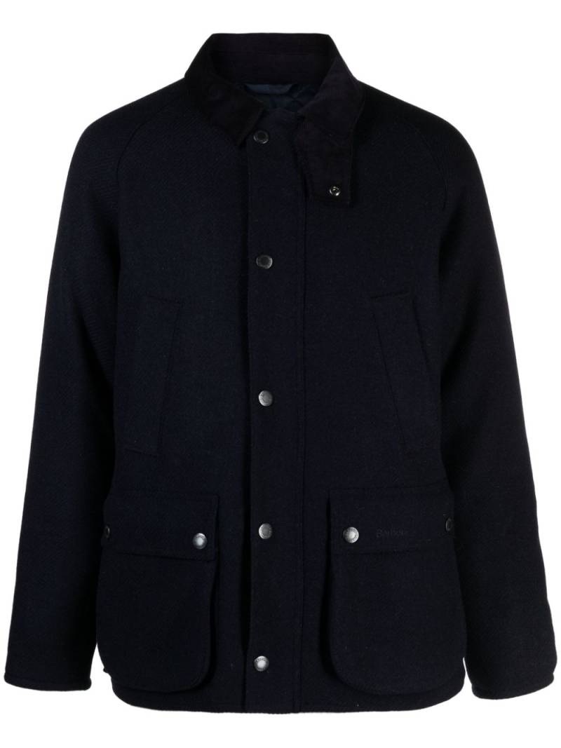 Barbour corduroy-collar brushed wool jacket - Blue von Barbour