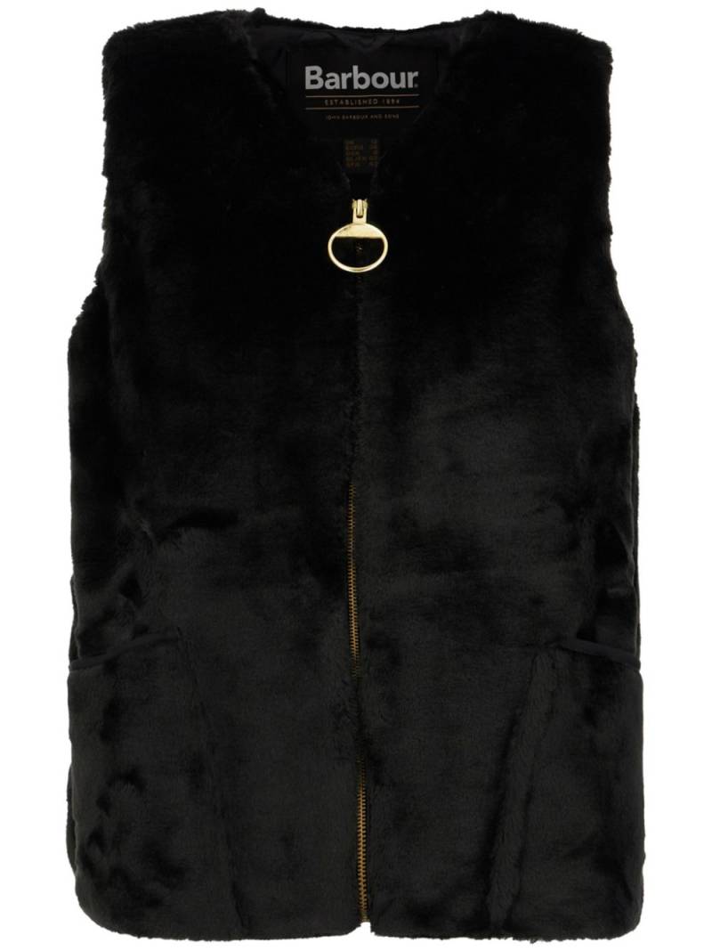 Barbour faux-fur gilet - Black von Barbour