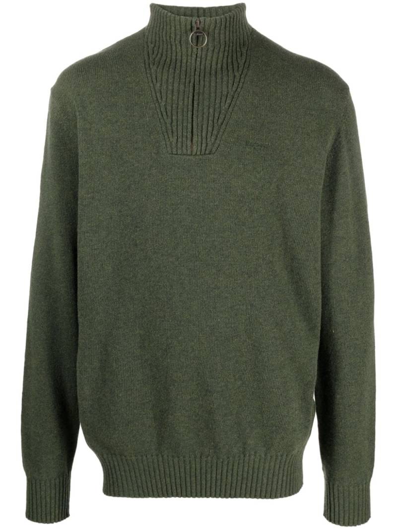 Barbour half-zip wool jumper - Green von Barbour