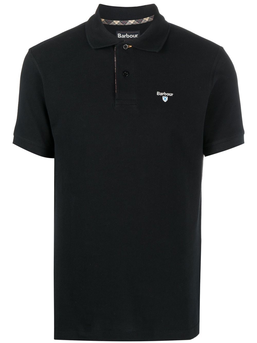 Barbour logo embroidered polo shirt - Black von Barbour