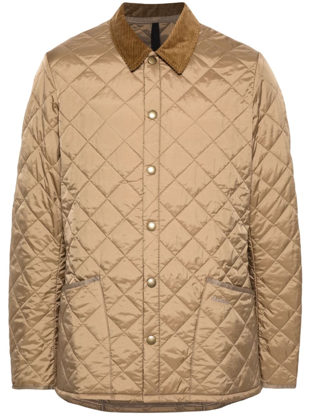 Barbour logo-embroidered puffer jacket - Neutrals von Barbour