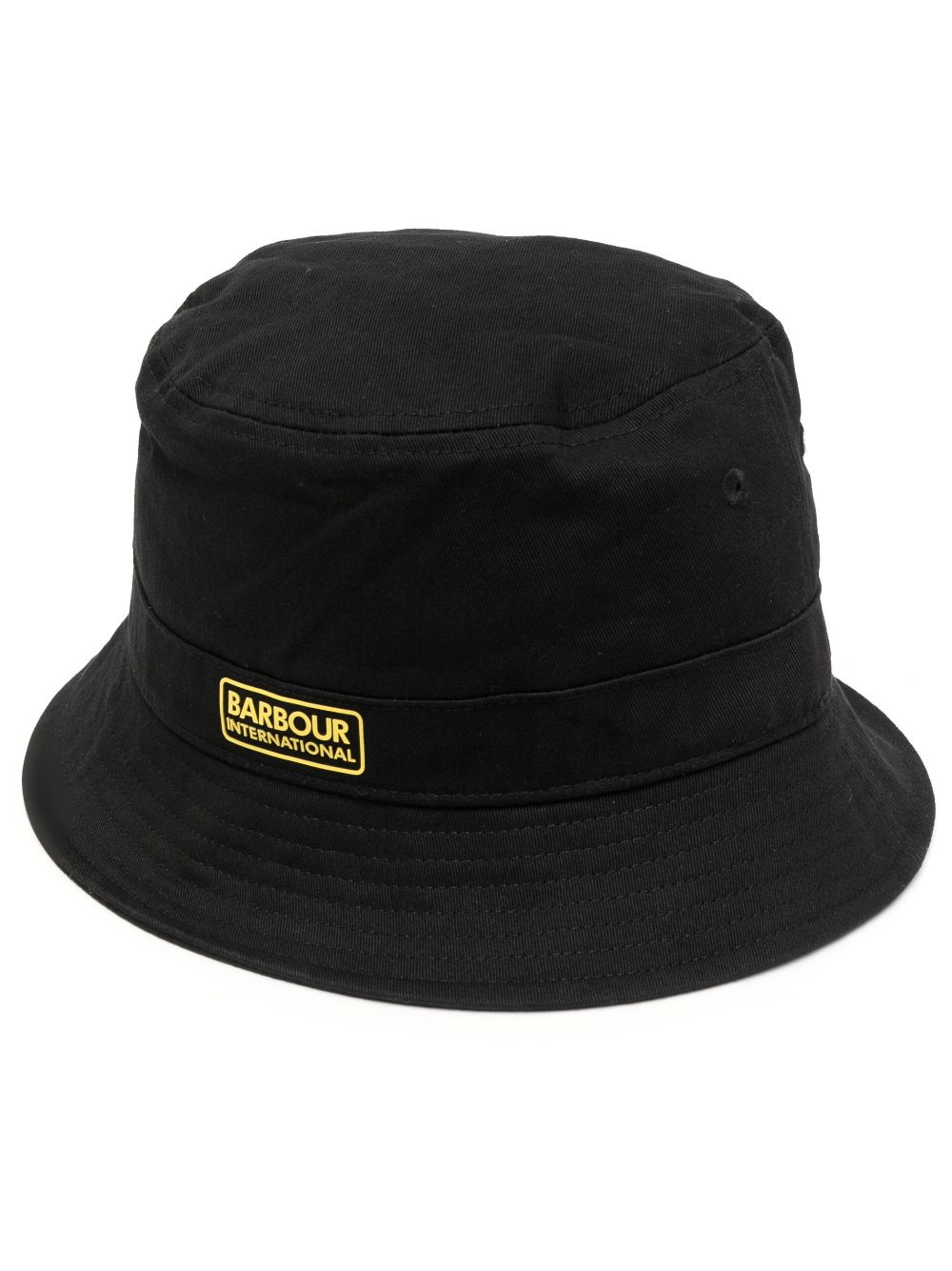 Barbour logo-patch cotton bucket hat - Black von Barbour