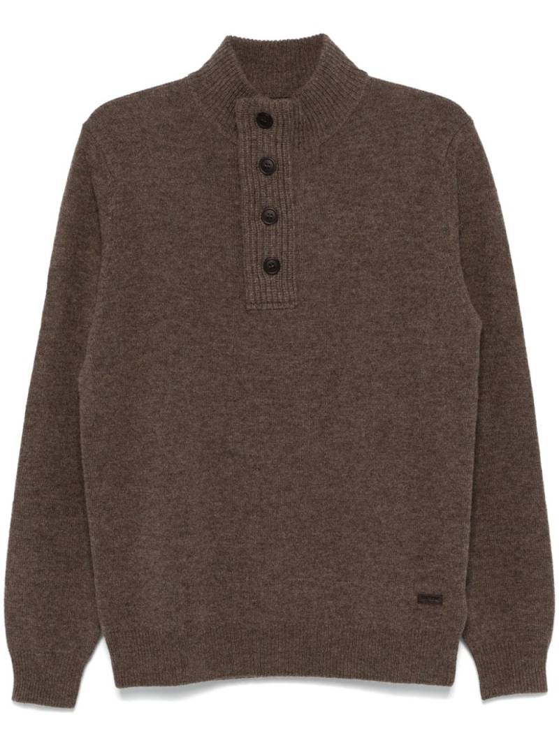 Barbour logo-patch sweater - Brown von Barbour