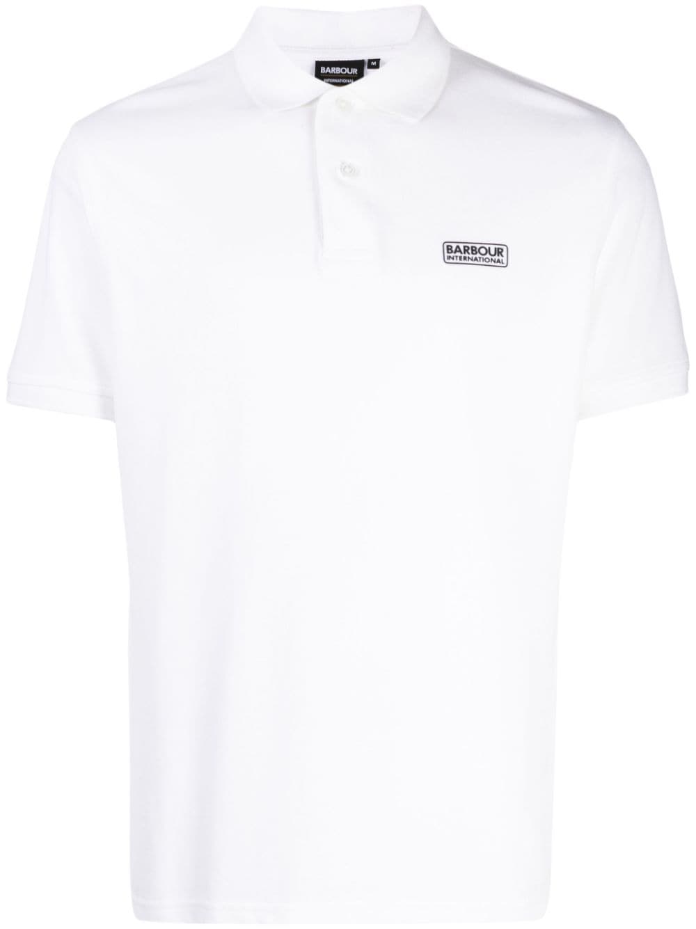 Barbour logo-print cotton polo shirt - White von Barbour