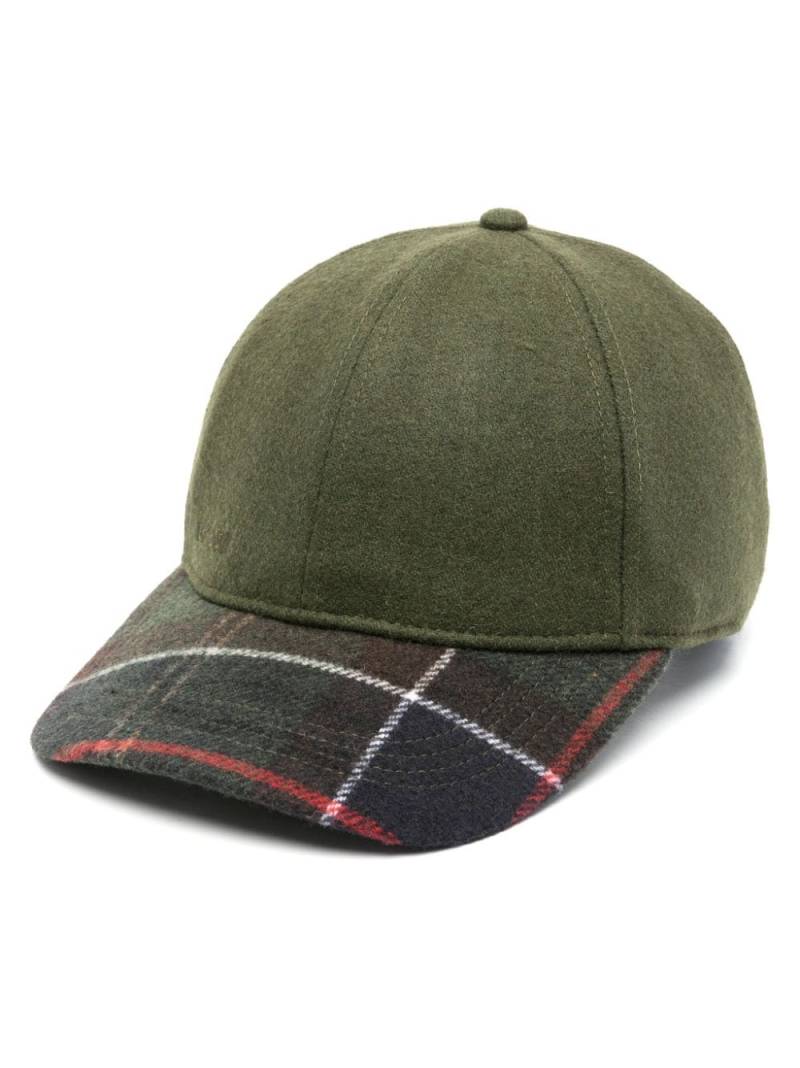 Barbour plaid-check pattern baseball cap - Green von Barbour