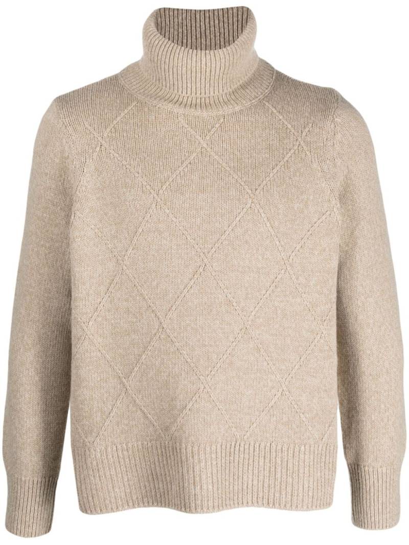 Barbour roll-neck knitted jumper - Neutrals von Barbour