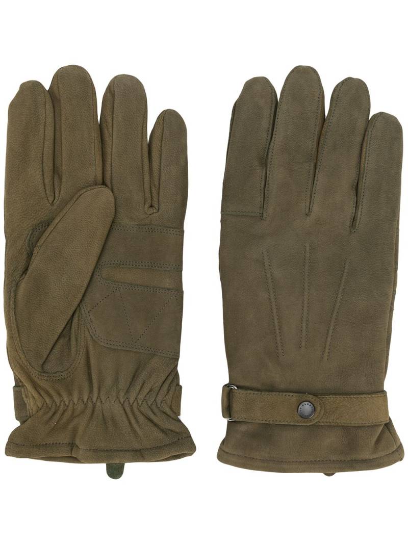 Barbour stitch detail gloves - Green von Barbour