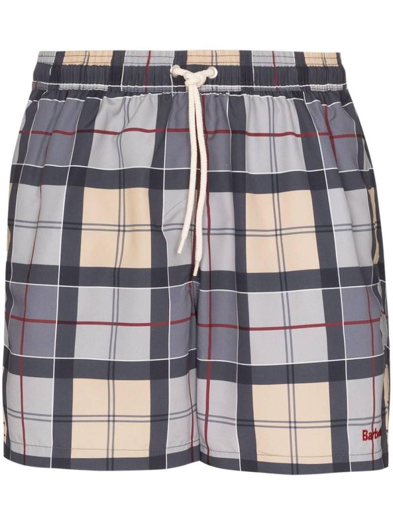 Barbour tartan check swim shorts - Grey von Barbour