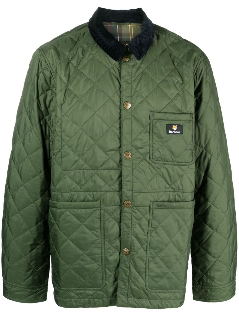 Barbour x Maison Kitsuné logo-patch padded-design jacket - Green von Barbour