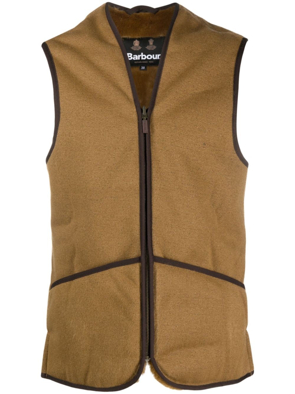 Barbour zipped gilet - Brown von Barbour