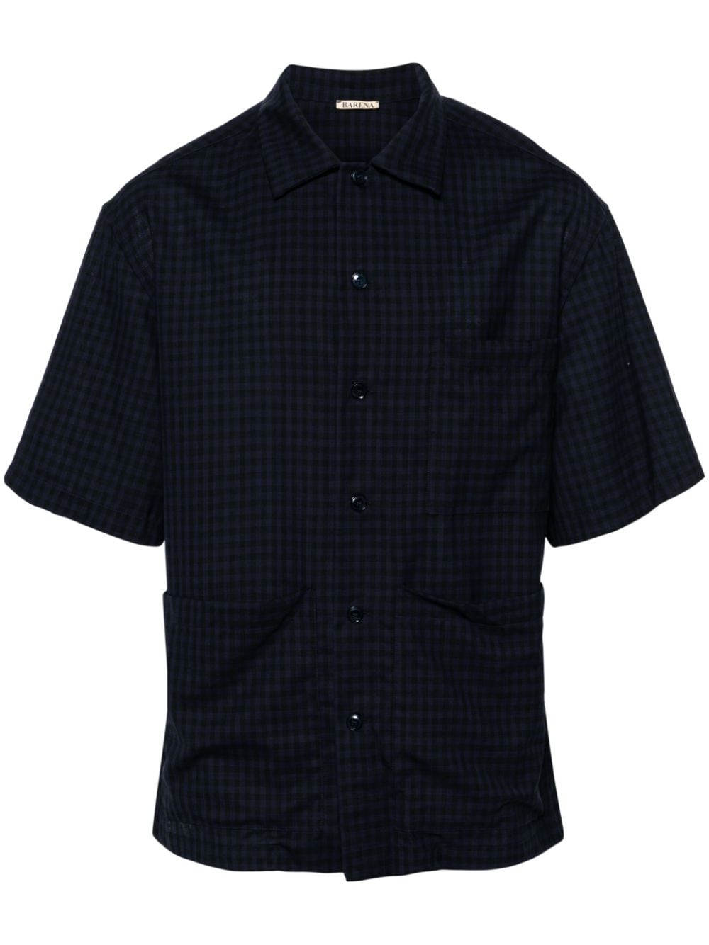 Barena checked camp-collar shirt - Blue von Barena