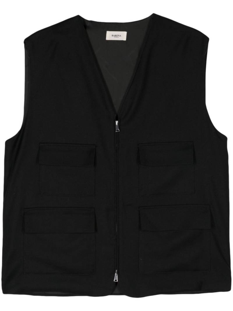 Barena multi-pocket gilet - Black von Barena