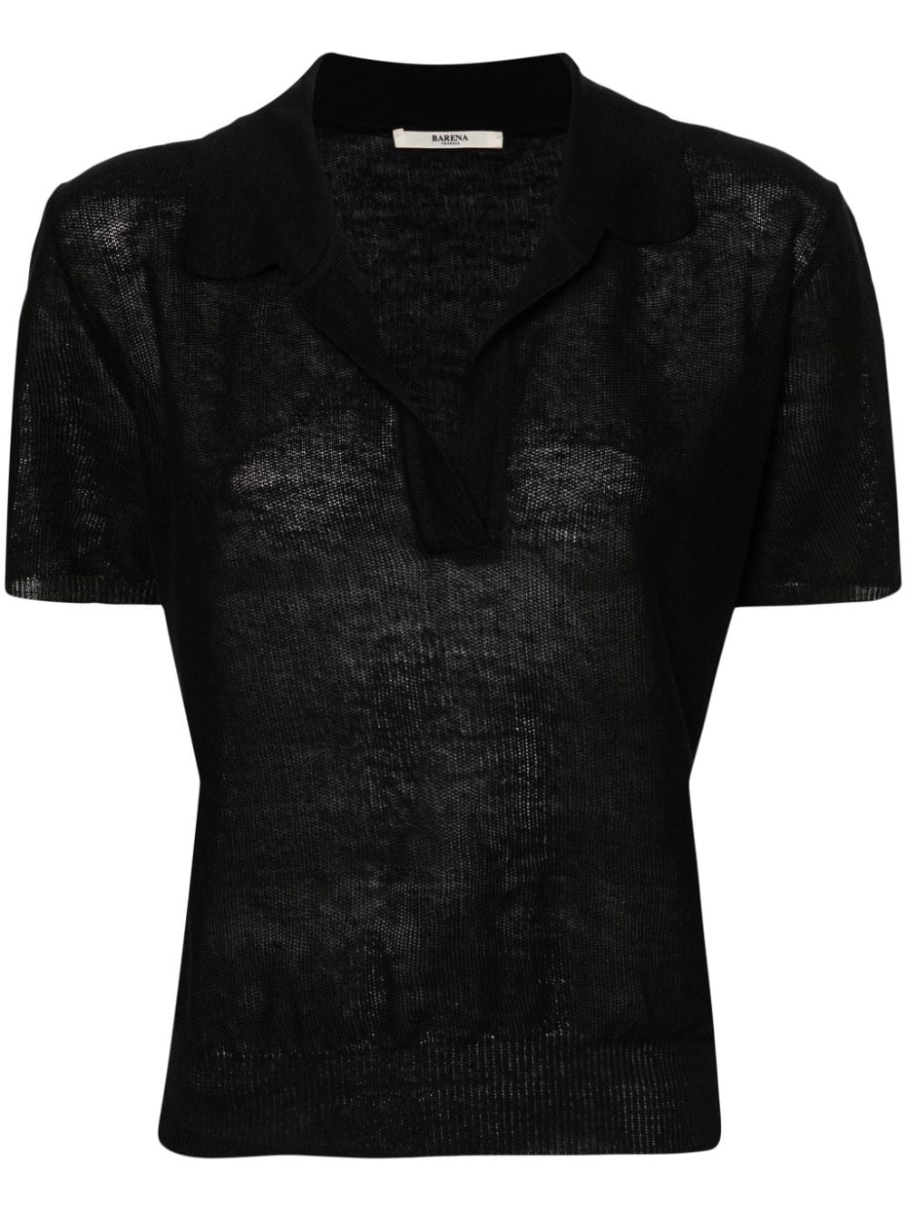 Barena short-sleeve knitted top - Black von Barena