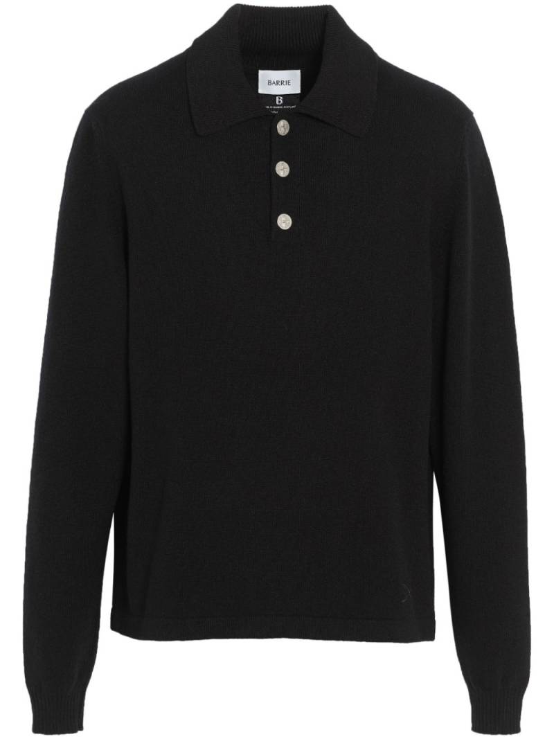 Barrie B Label cashmere polo shirt - Black von Barrie