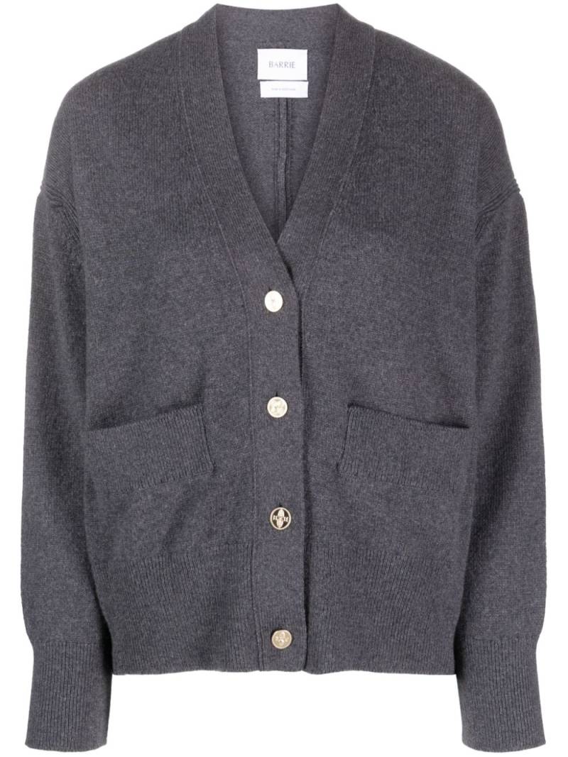 Barrie Iconic V-neck cashmere cardigan - Grey von Barrie