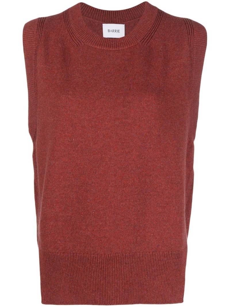 Barrie Iconic sleeveless cashmere jumper - Red von Barrie